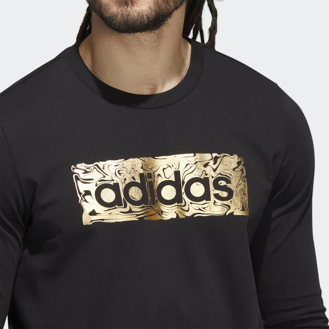 adidas Liquid Foil Linear Graphic Men's Long Sleeve Tee