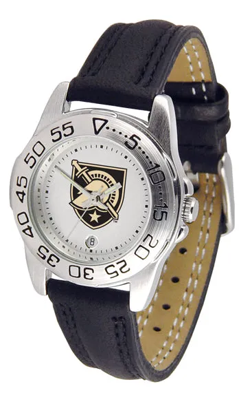 Army Black Knights Sport Leather Ladies Watch