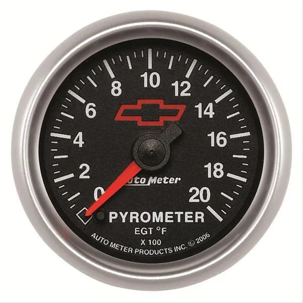 AutoMeter Sport-Comp II Chevy Red Bowtie Analog Gauges 3645-00406