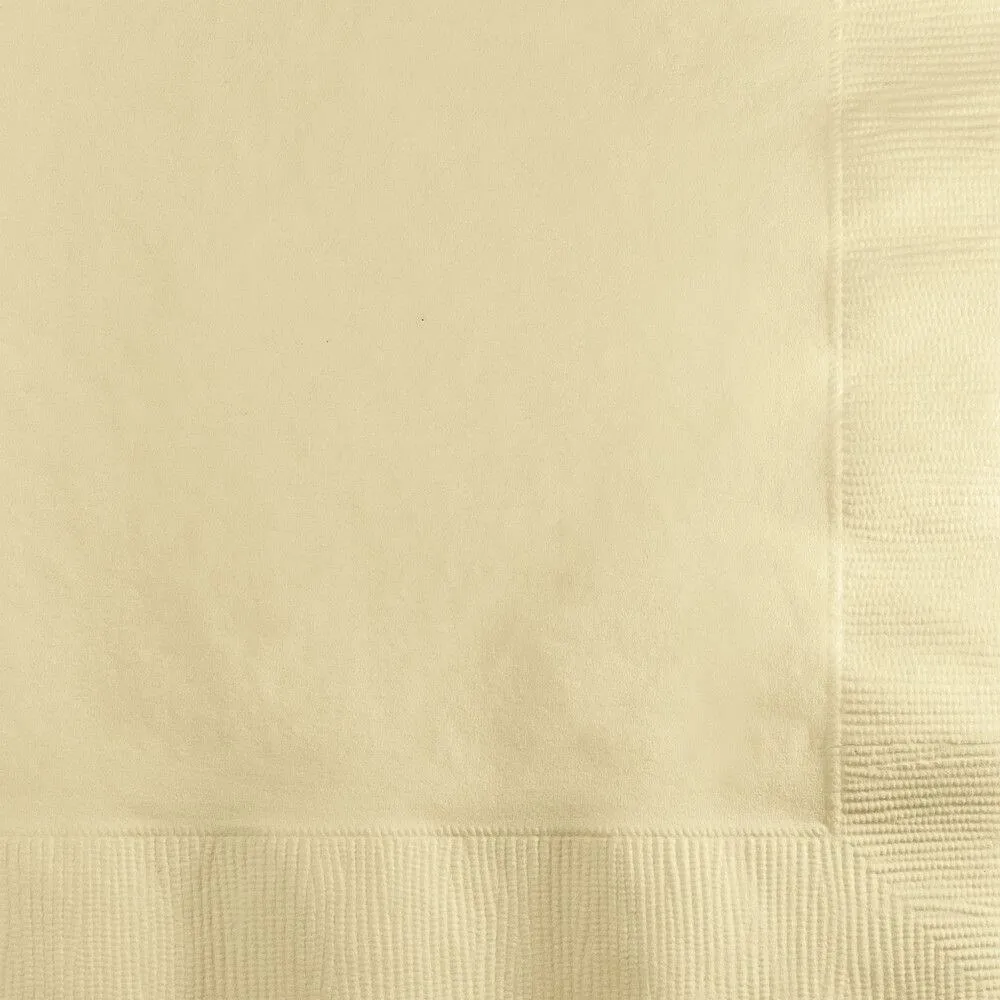 Beverage Napkins 3ply 50ct, Ivory