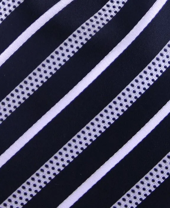 Black and White Striped Tie