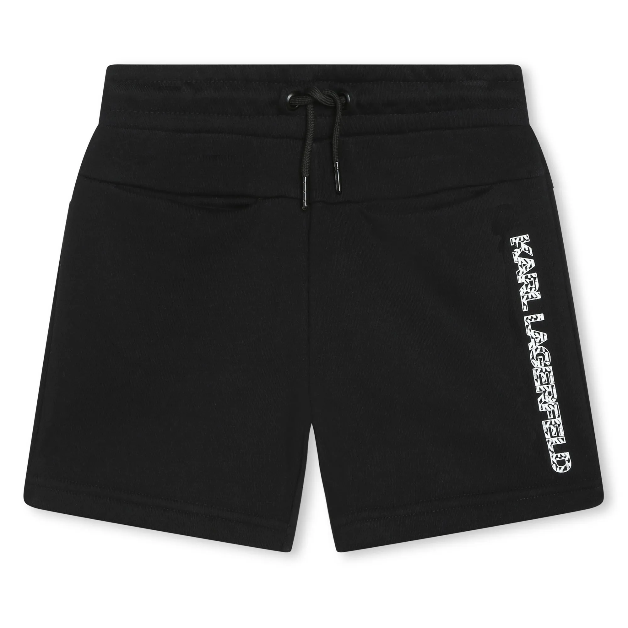 Black French Terry Logo Shorts