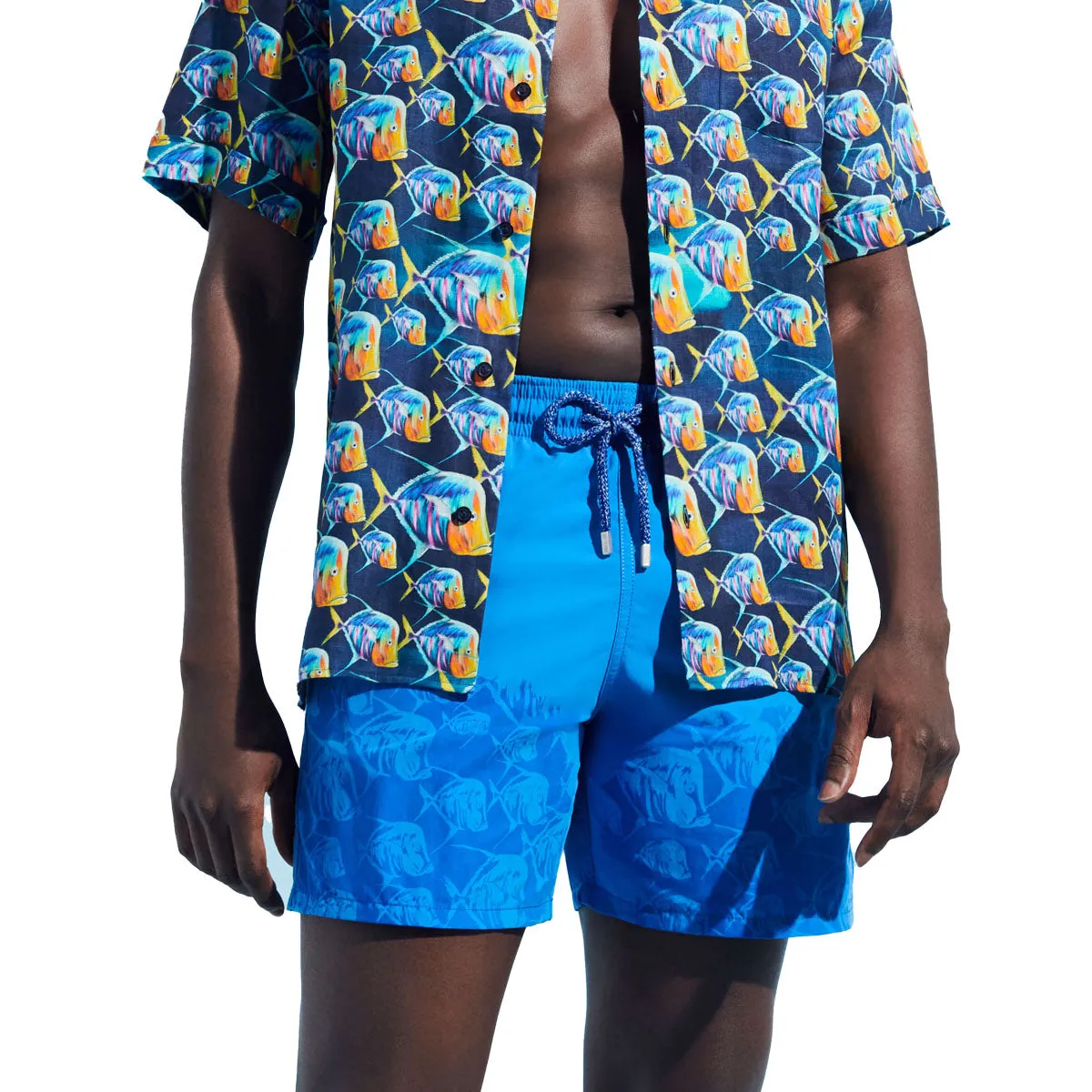 Blue ‘Piranhas’ Water-Reactive Swim Shorts