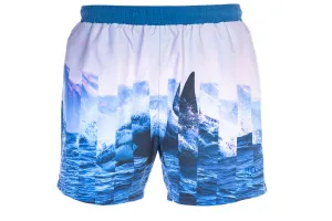 BOSS Paradise Fish Swim Short in Light Blue