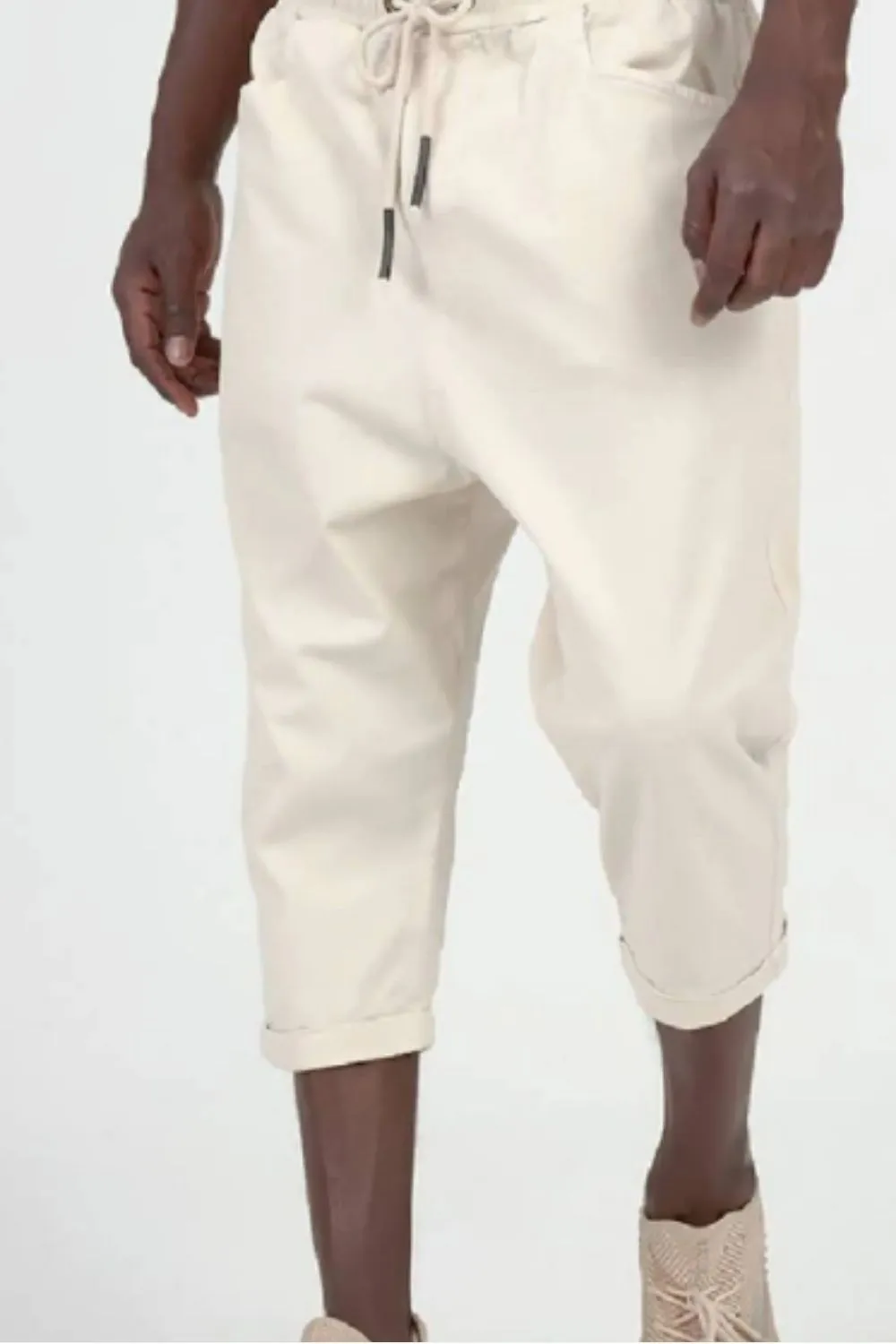 Calf Length Shorts White