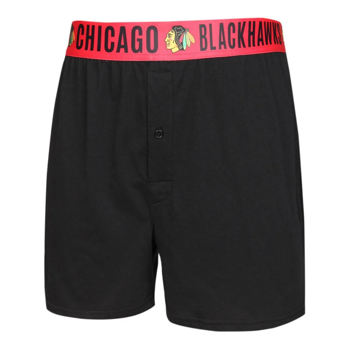 Chicago Blackhawks Concepts Sport Black "Title" Stretchy Knit Boxer Briefs