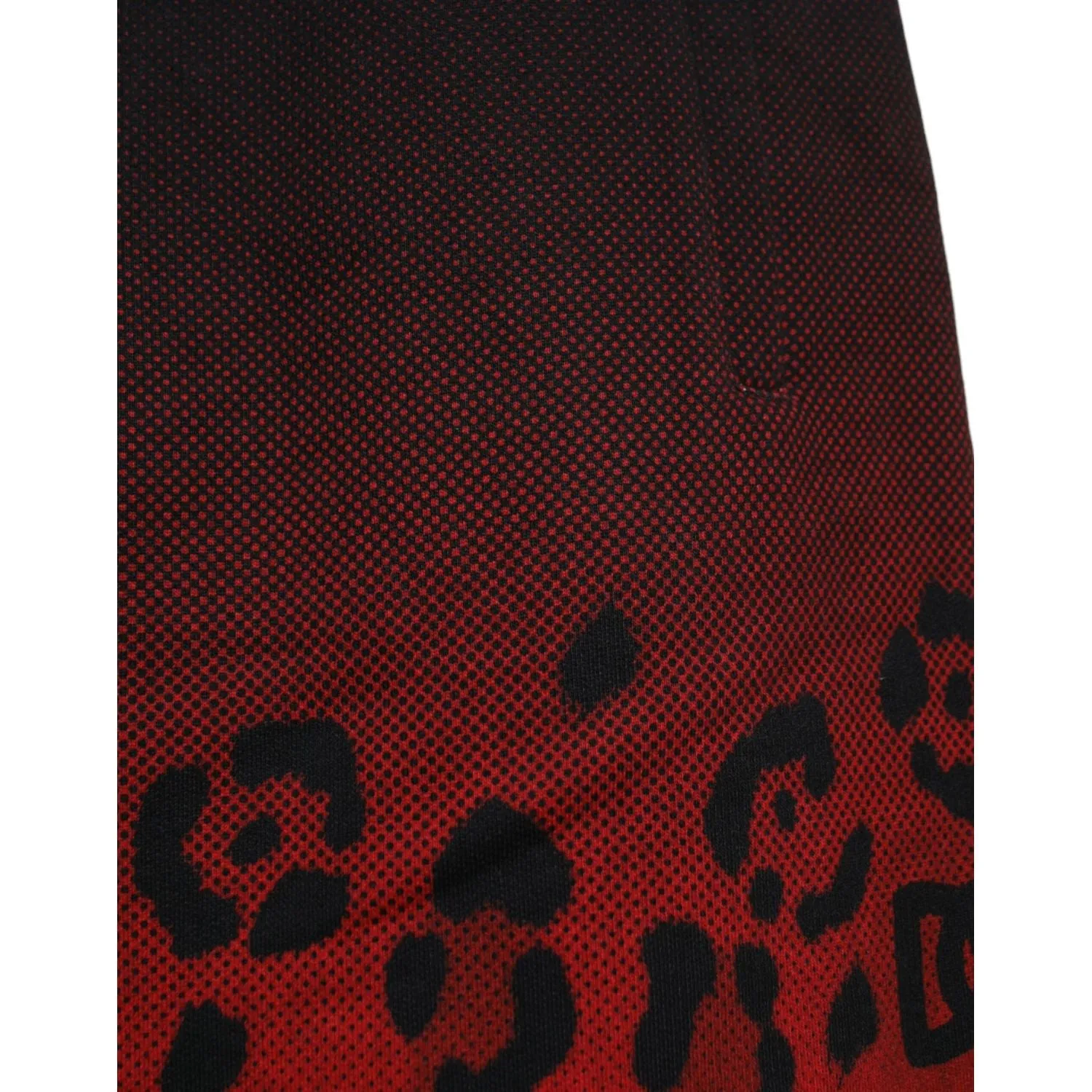 Dolce & Gabbana Red Leopard Print Cotton Bermuda Shorts