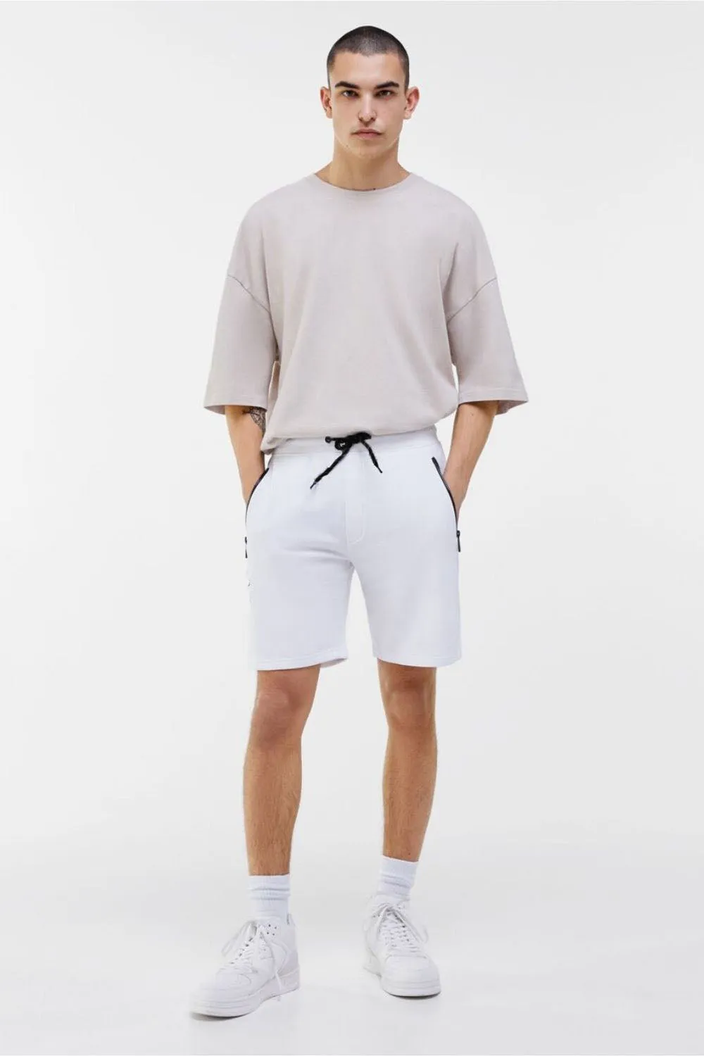 Drawstring Shorts White