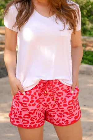 Feeling Sassy Leopard Drawstring Everyday Shorts