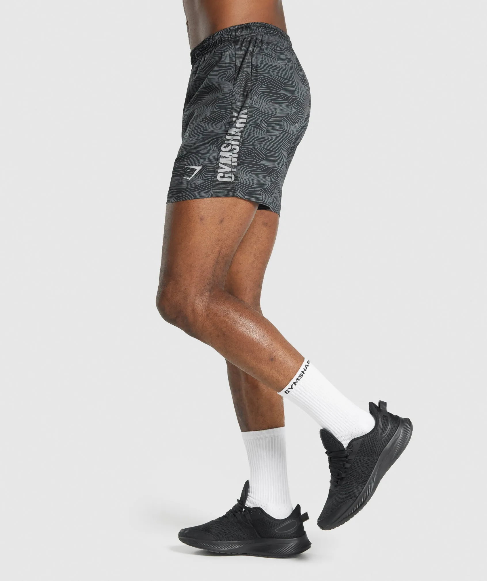 Gymshark Graphic Sport Shorts - Black Print