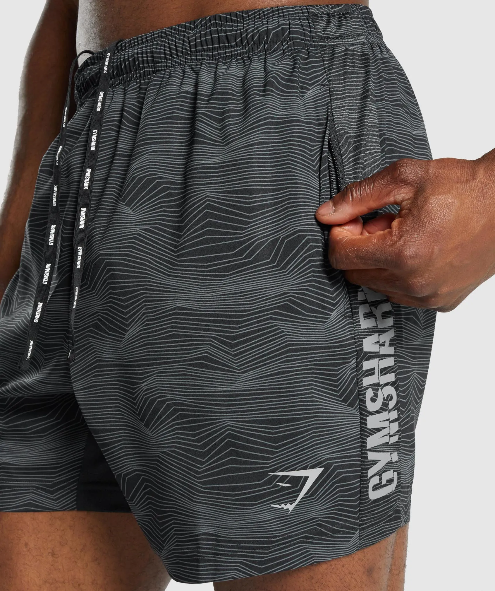 Gymshark Graphic Sport Shorts - Black Print