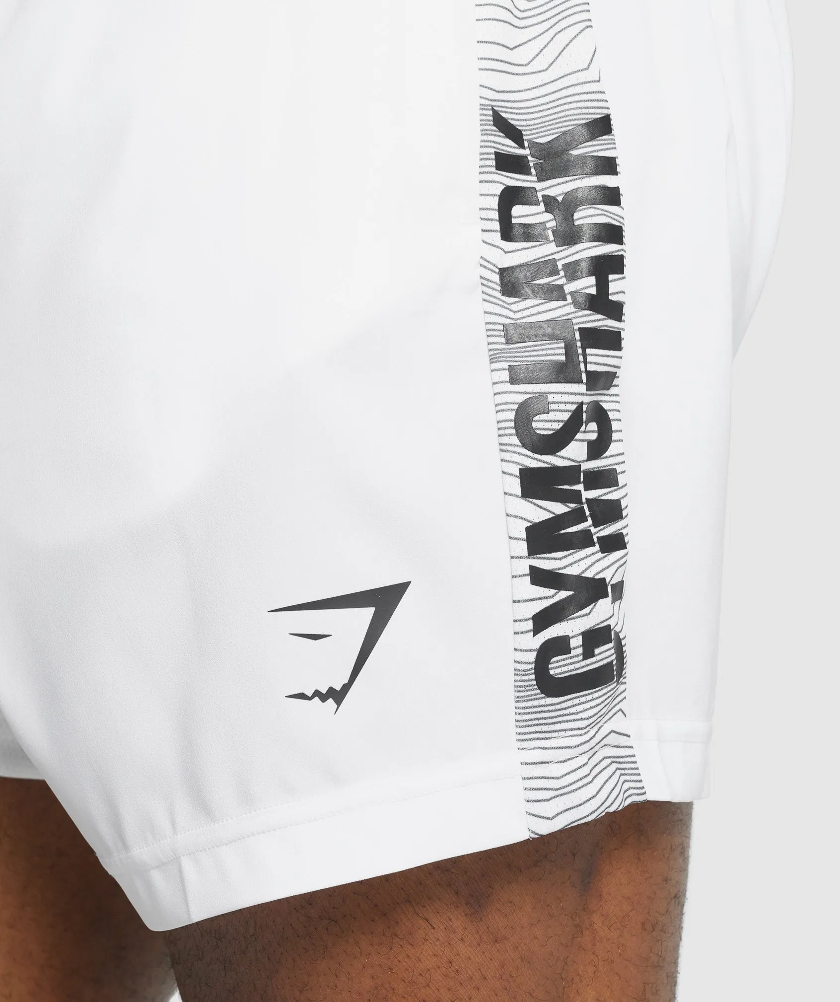 Gymshark Graphic Sport Shorts - White