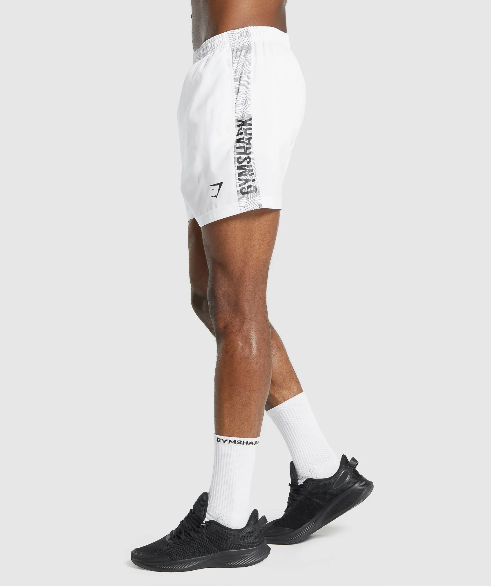 Gymshark Graphic Sport Shorts - White