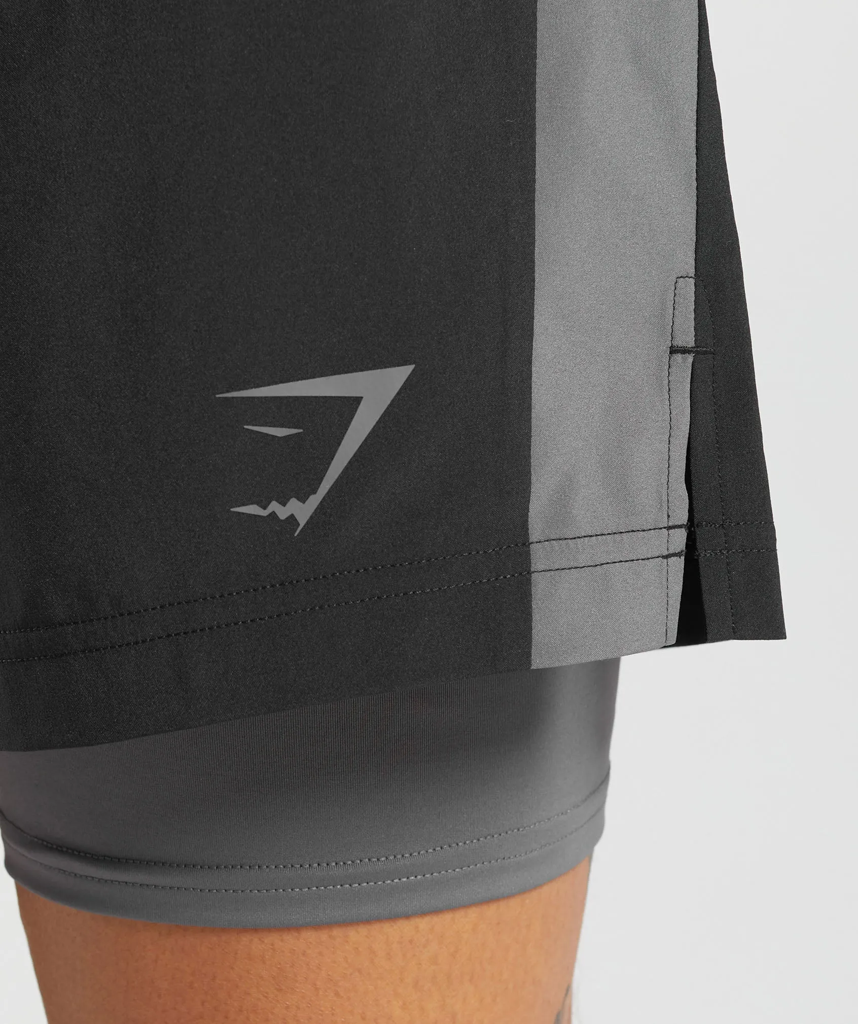 Gymshark Sport 5" 2 in 1 Shorts - Black/Dark Grey