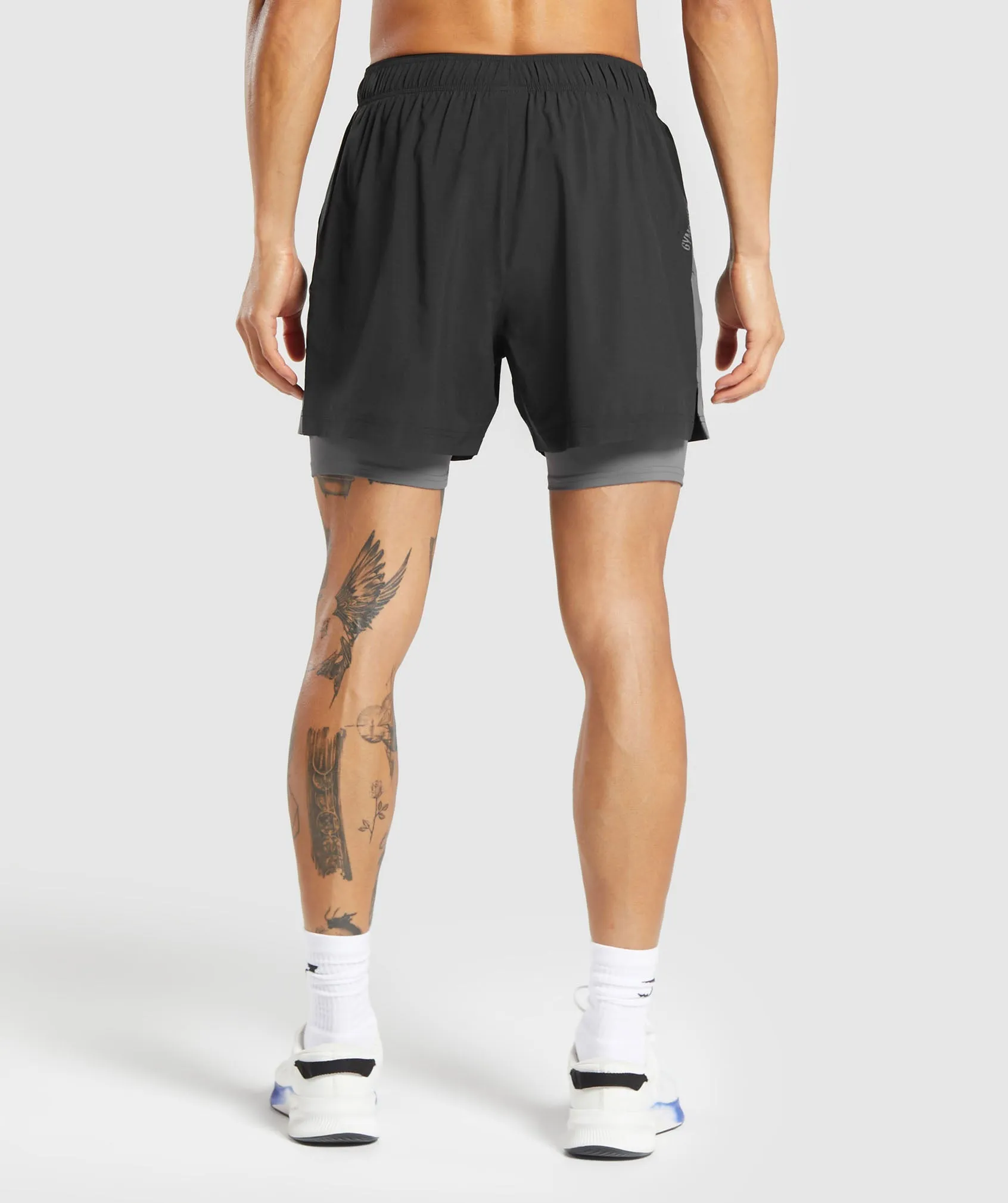 Gymshark Sport 5" 2 in 1 Shorts - Black/Dark Grey