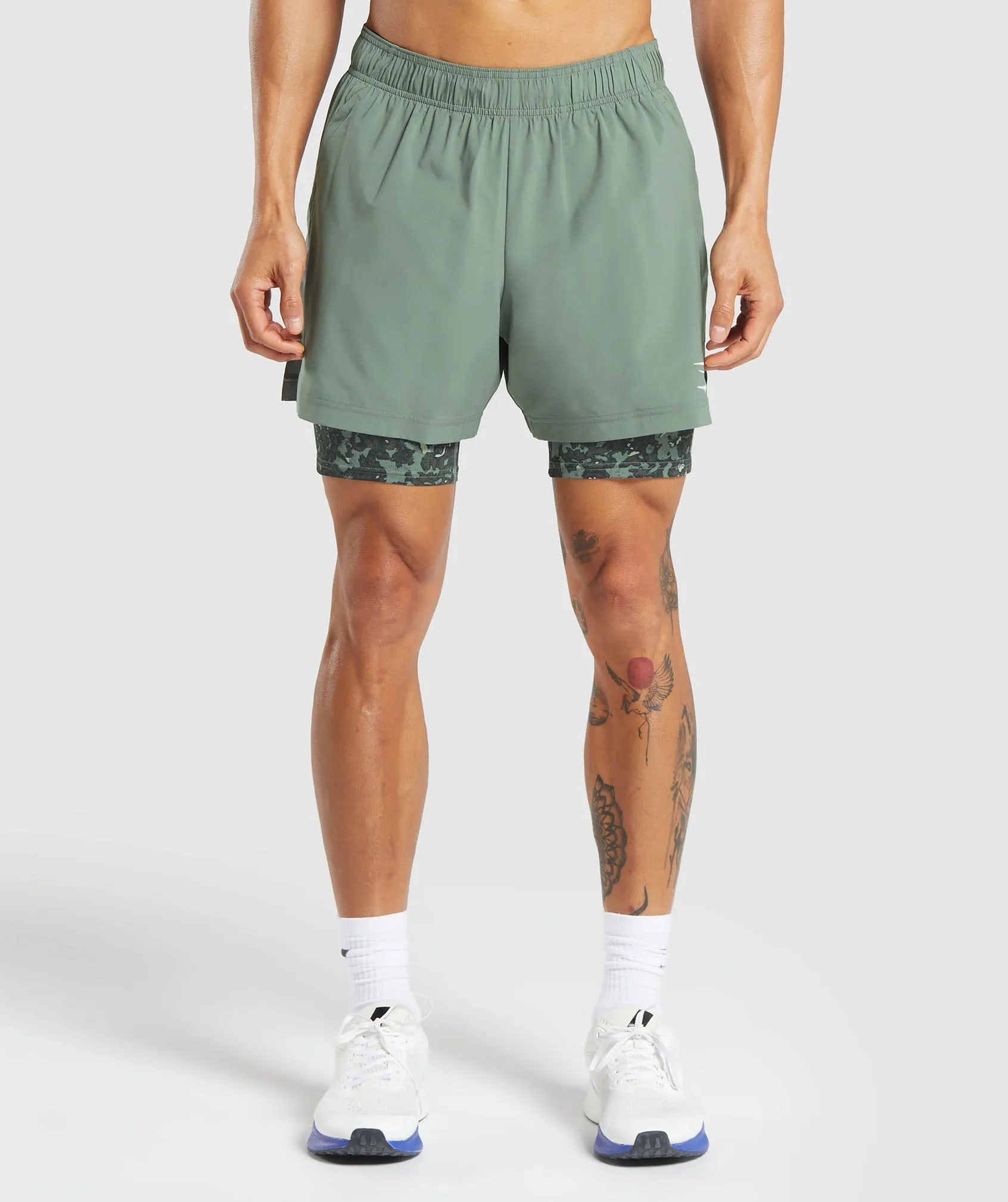 Gymshark Sport 5" 2 in 1 Shorts - Unit Green