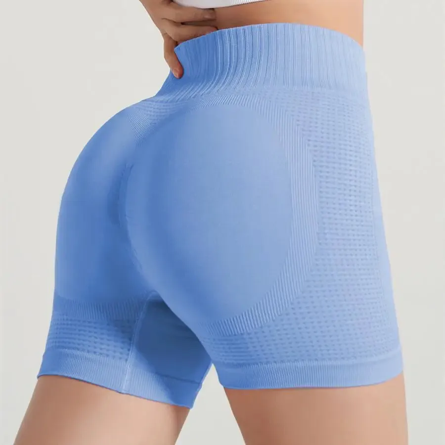 High Waist Tummy Control Soft Breathable Fitness Yoga Running Women's Sports Shorts