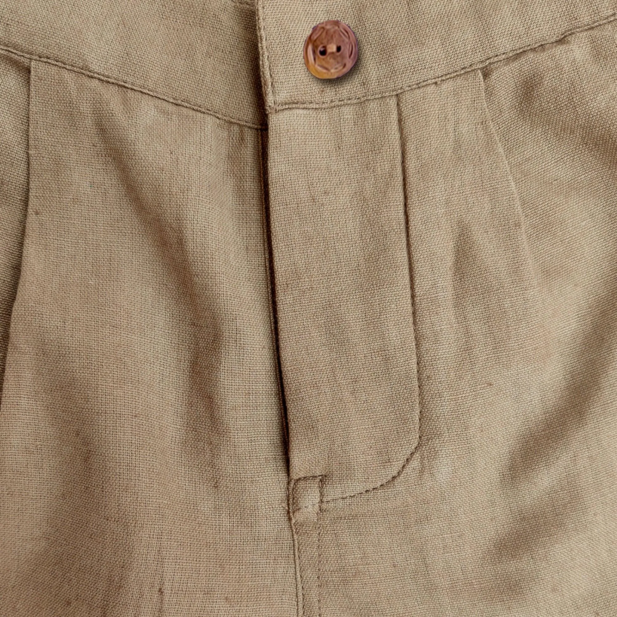 Ikeda Designs Solid color Shorts- Brown