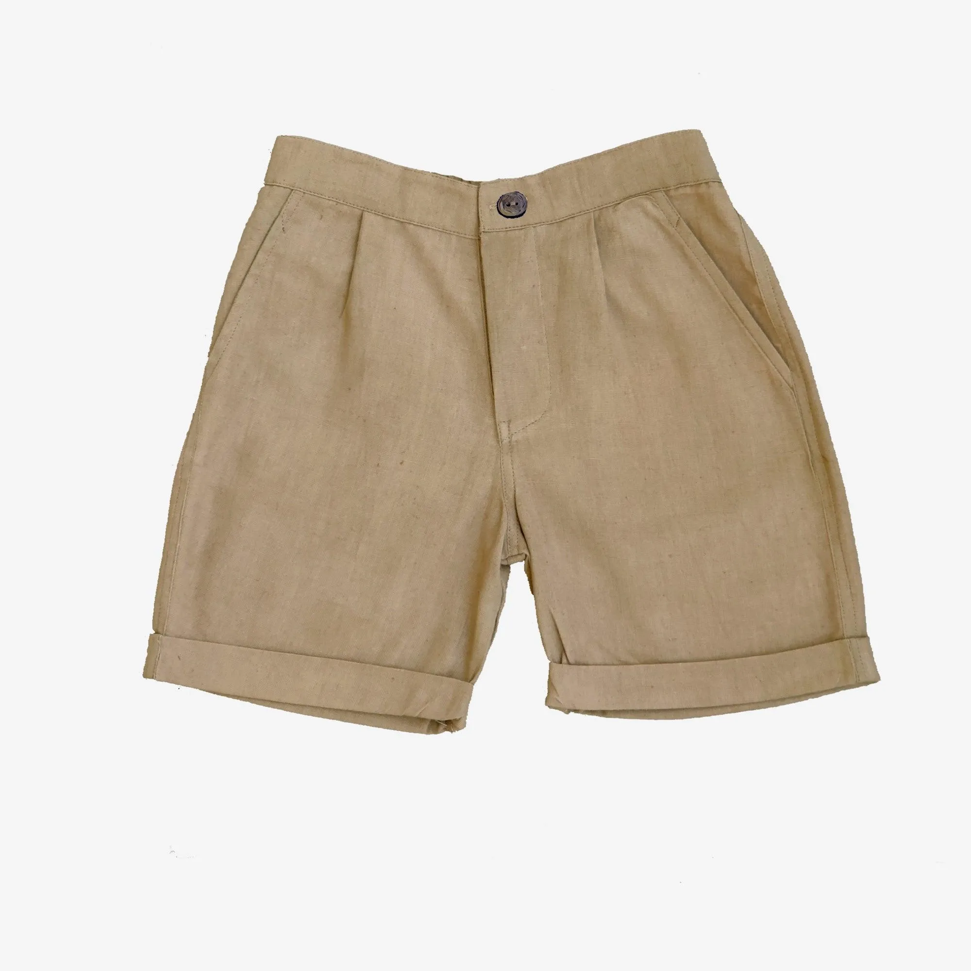 Ikeda Designs Solid color Shorts- Brown