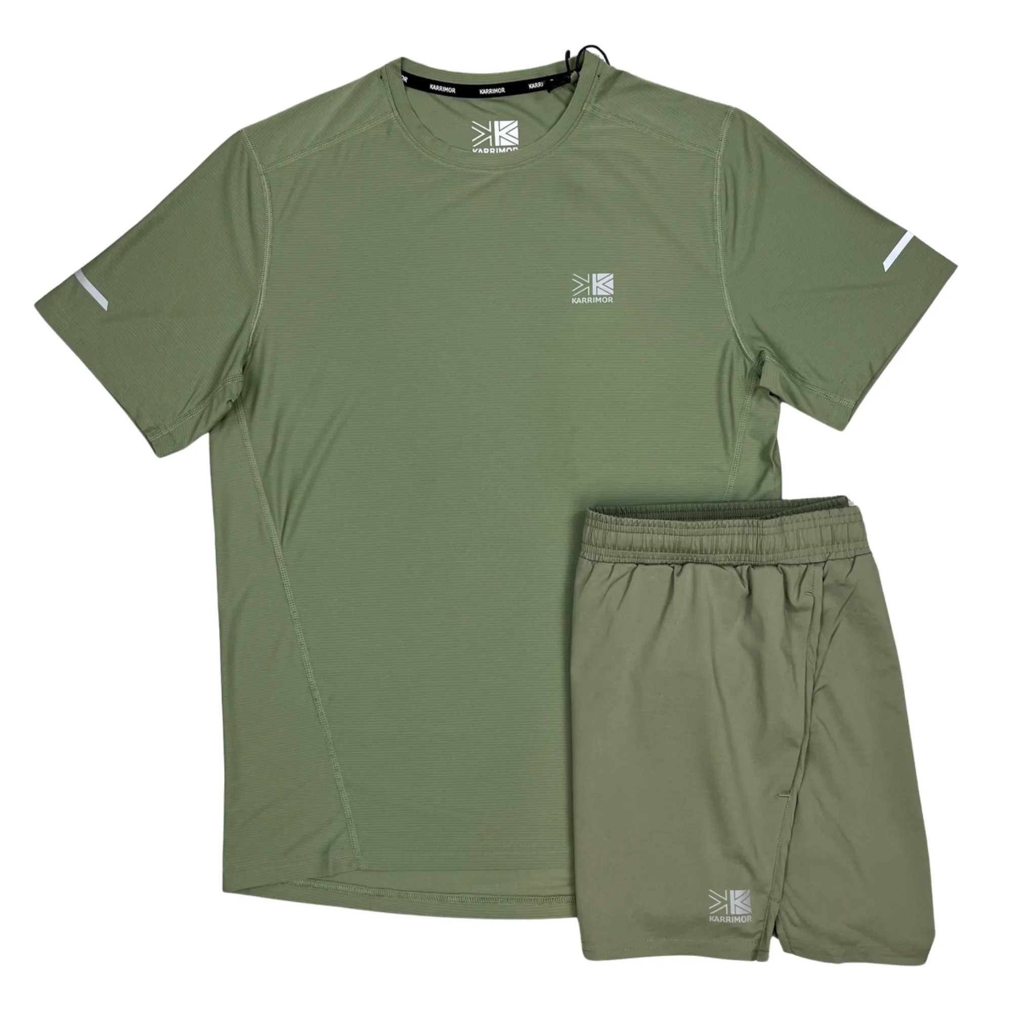 Karrimor Run T-Shirt / Shorts Set - Khaki