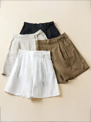 Loose Elasticity Solid Color Shorts Bottoms