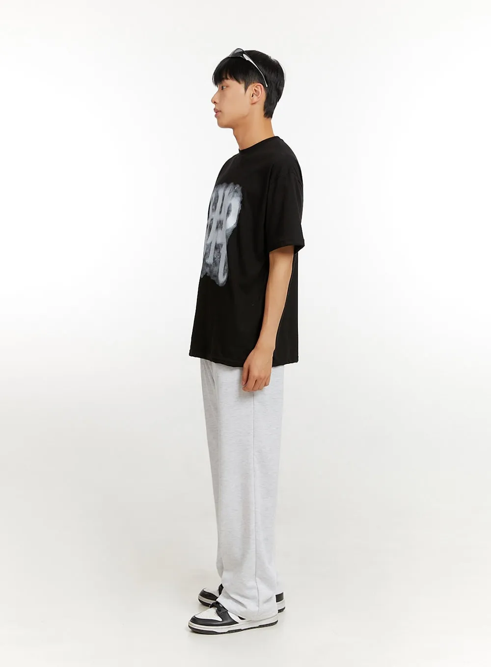 Men's Solid Sweatpants (White) IU427