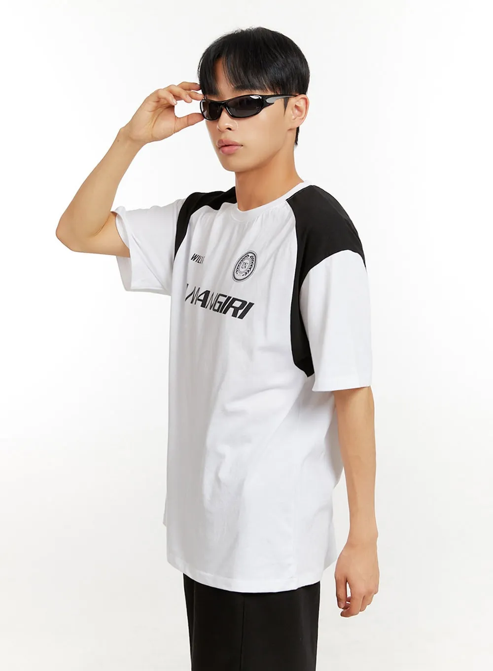 Men's Sporty Graphic Round Neck T-Shirt IU427