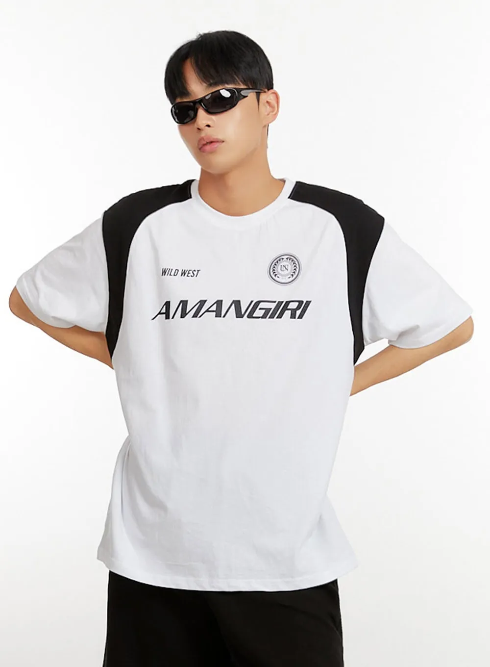 Men's Sporty Graphic Round Neck T-Shirt IU427