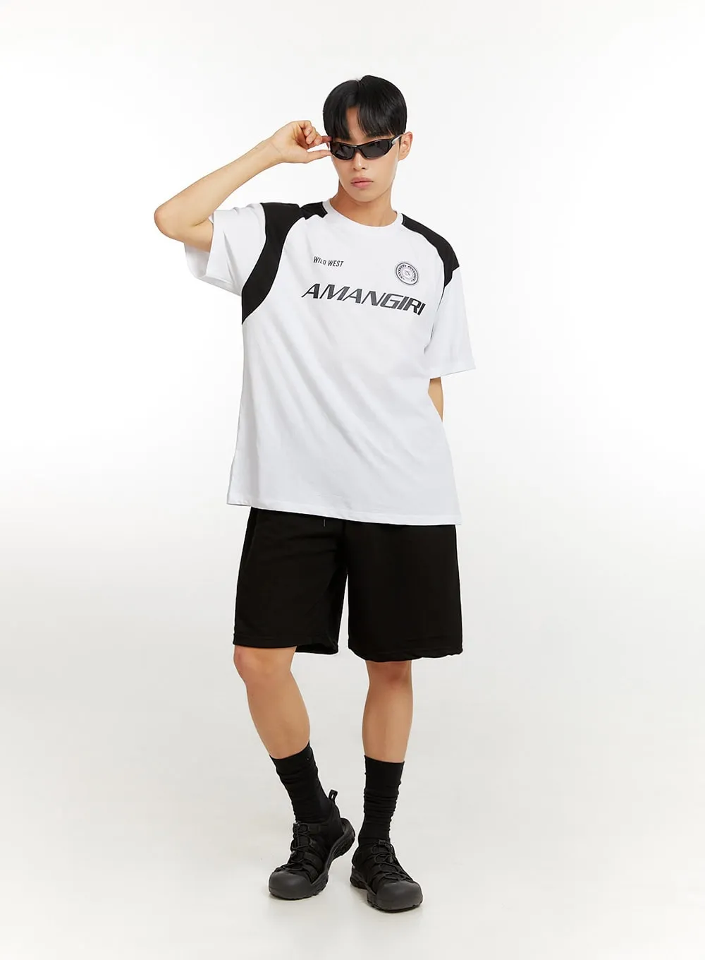 Men's Sporty Graphic Round Neck T-Shirt IU427