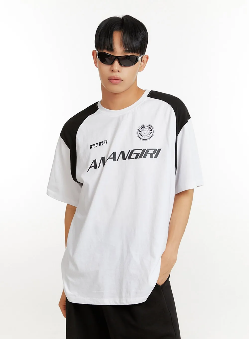 Men's Sporty Graphic Round Neck T-Shirt IU427