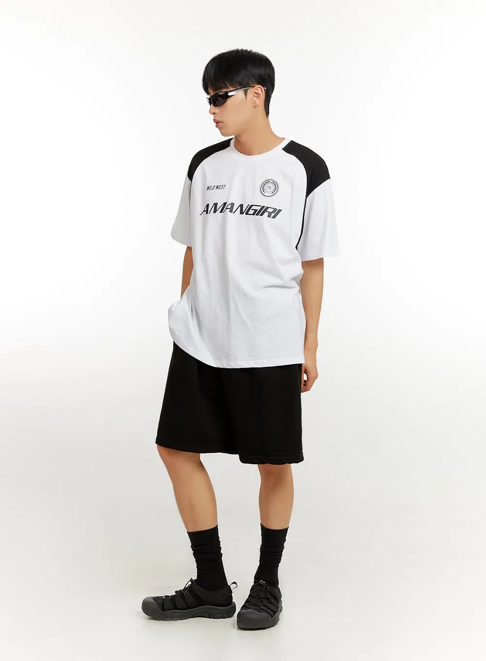 Men's Sporty Graphic Round Neck T-Shirt IU427