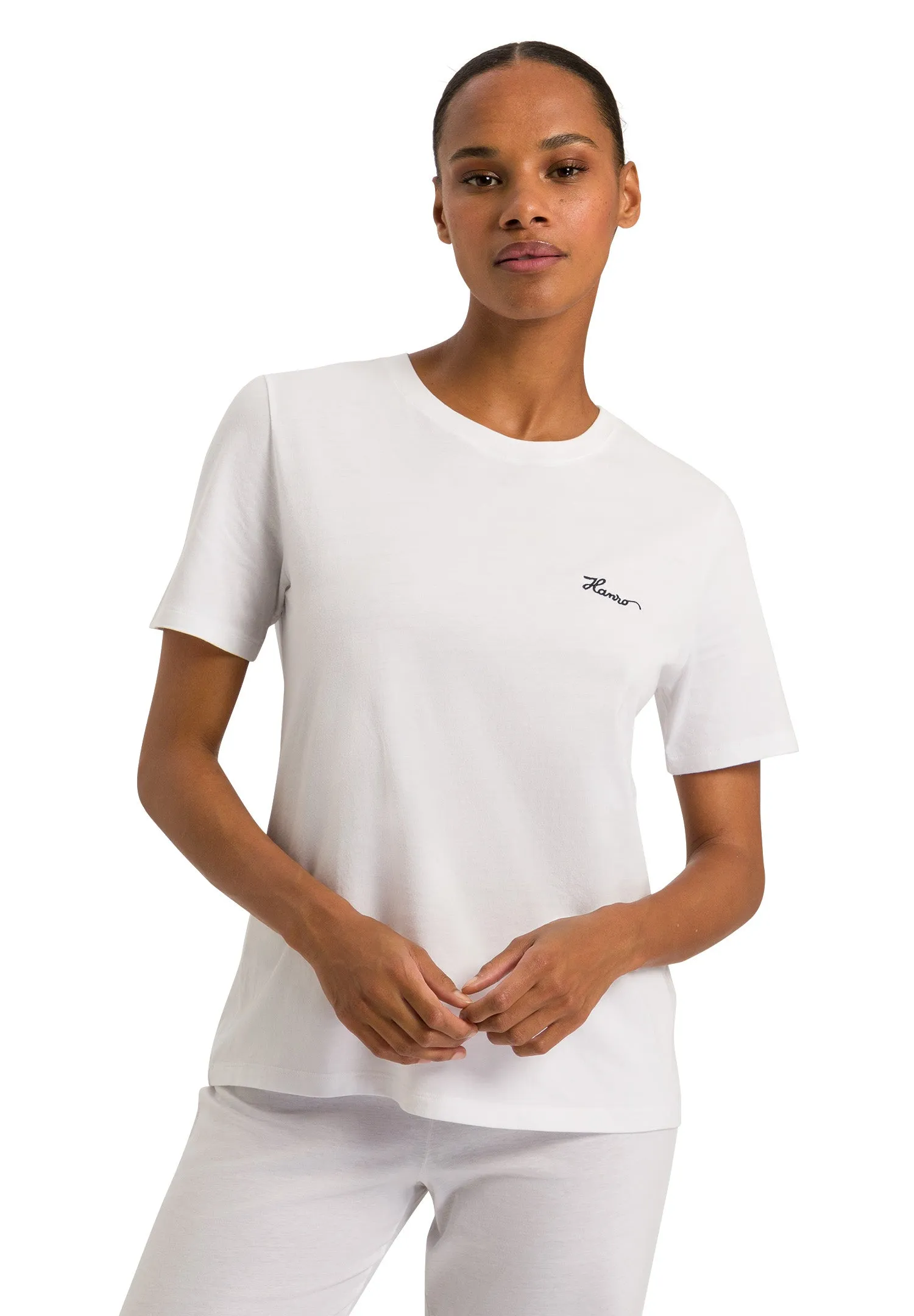 Natural Shirt Cotton Embroidered Logo T-Shirt | White 78806-101