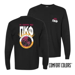 New! Pi Kapp Comfort Colors Retro Worldwide Long Sleeve Tee