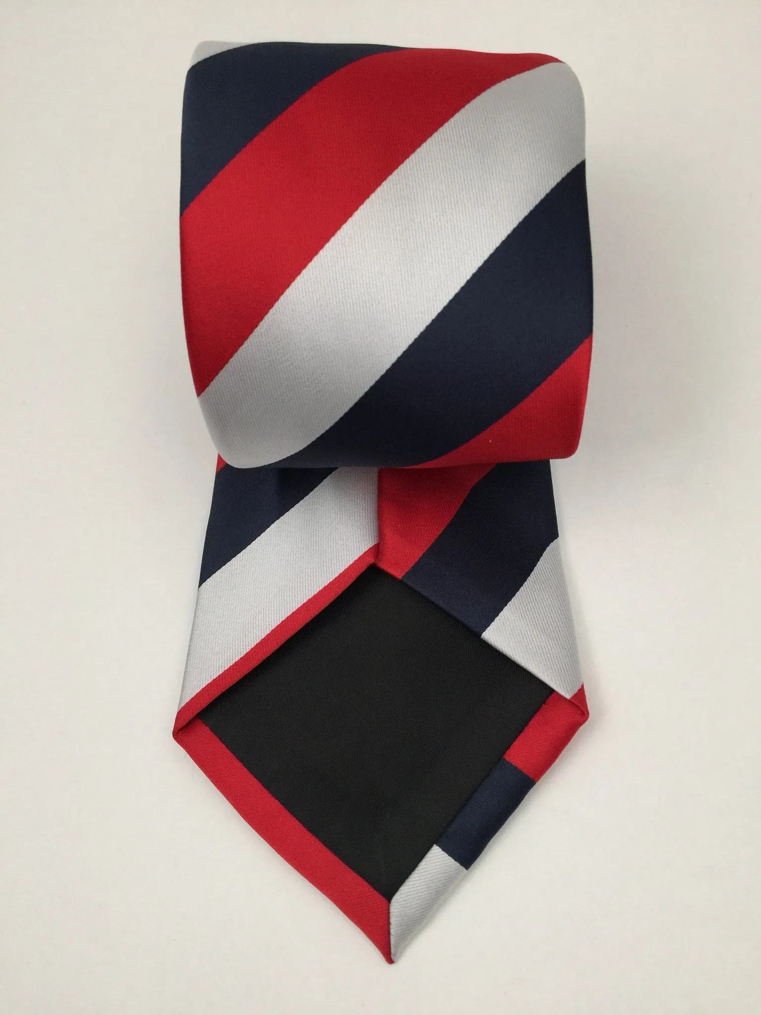 Red, Light Silver and Blue Tie