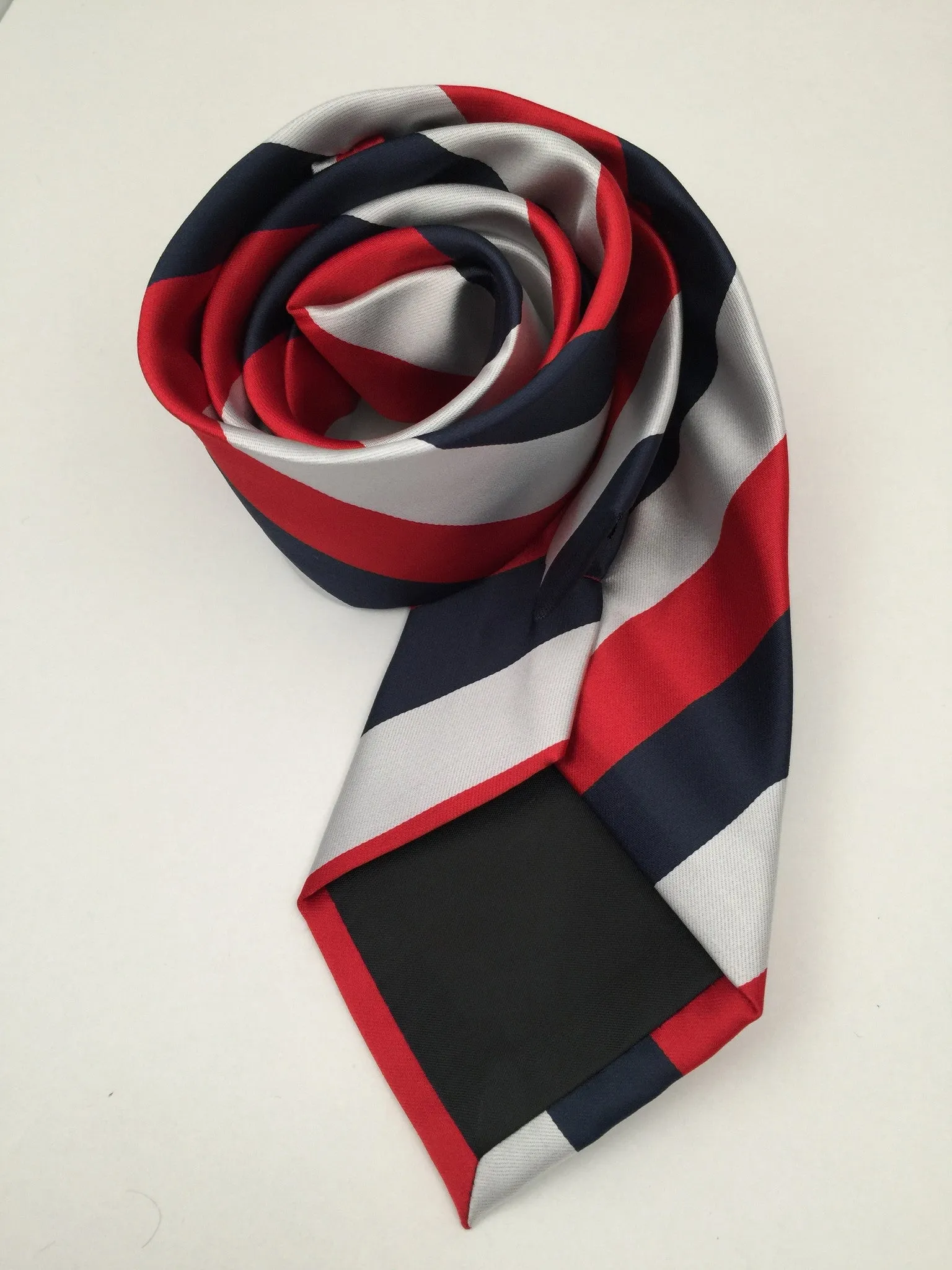 Red, Light Silver and Blue Tie