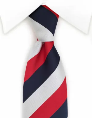 Red, Light Silver and Blue Tie