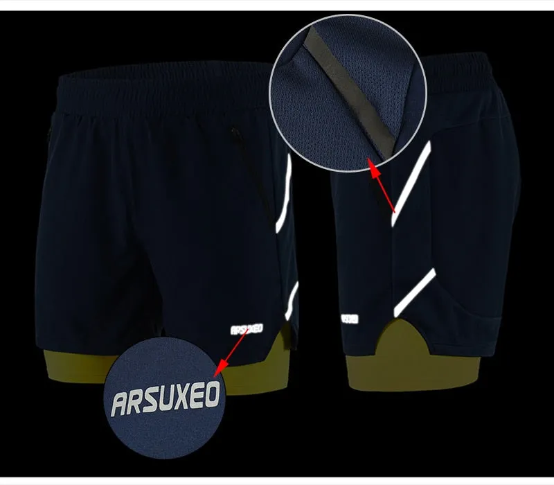 Running Shorts 2 In 1 Quick Dry