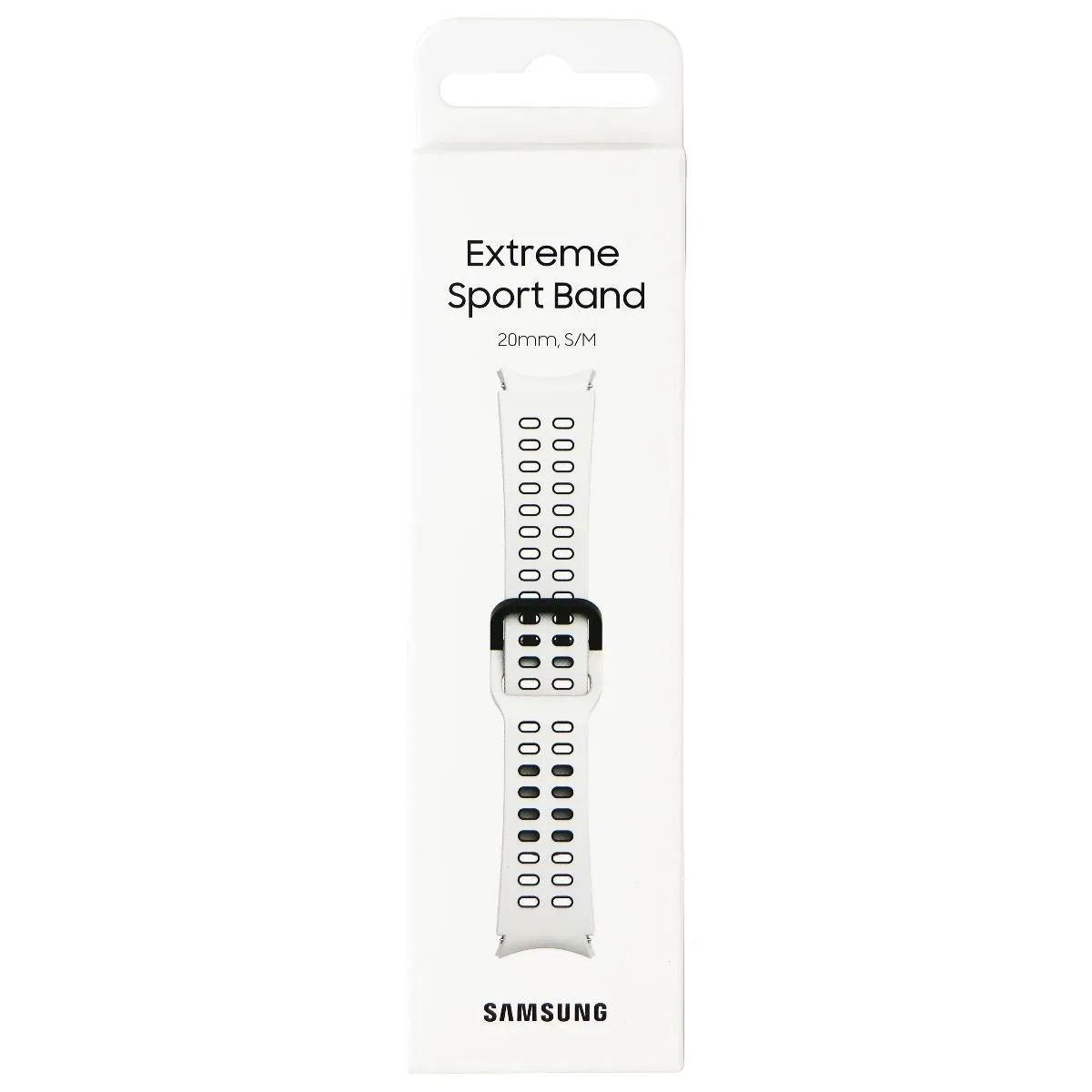 Samsung (20mm, S/M) Extreme Sport Band for Samsung Galaxy Watch4 - White/Black