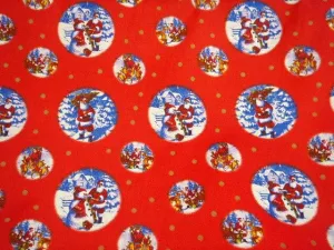 Santa and Snowman - Cotton Poplin Patchwork