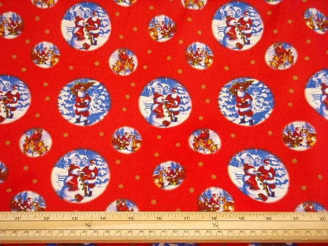 Santa and Snowman - Cotton Poplin Patchwork