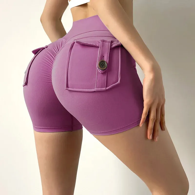 Seamless High Waist Workout Leggings Fitness Gym Tights Scrunch Butt Sports Shorts