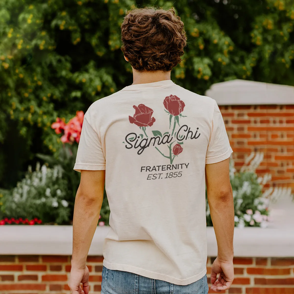 Sigma Chi Comfort Colors Rosebud Ivory Short Sleeve Tee