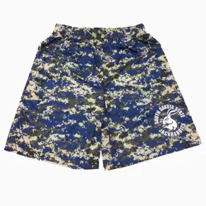 South Dakota State Jackrabbits Blue Digital Camo Drawstring Athletic Shorts (L)