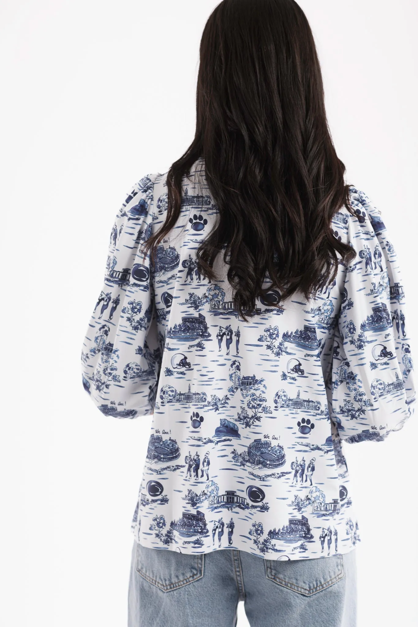 Tailgate Collection Eliza Top - Penn State Toile