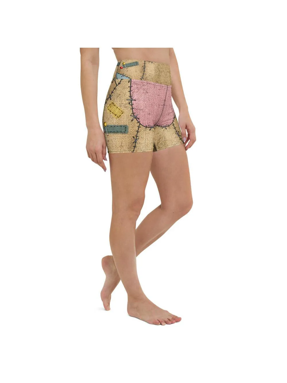 Voodoo Doll Patch Yoga Shorts