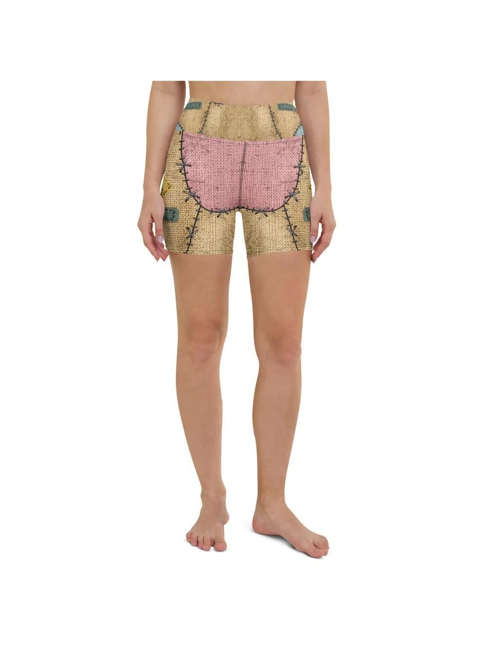 Voodoo Doll Patch Yoga Shorts