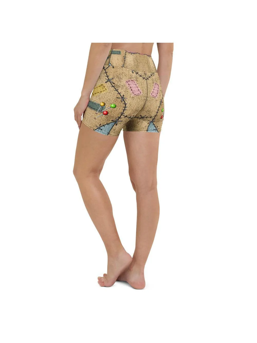 Voodoo Doll Patch Yoga Shorts