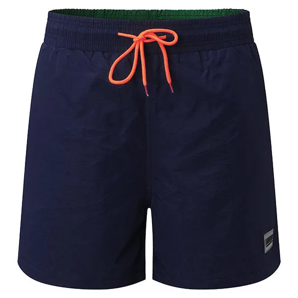 Waterproof Sport Drawstring Loose Thin Lightweight Solid Color Men Casual Beach Board Shorts