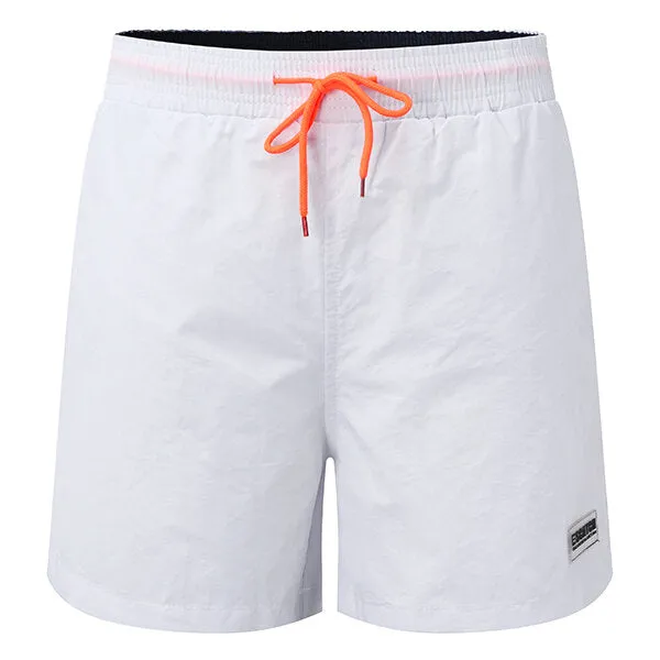 Waterproof Sport Drawstring Loose Thin Lightweight Solid Color Men Casual Beach Board Shorts