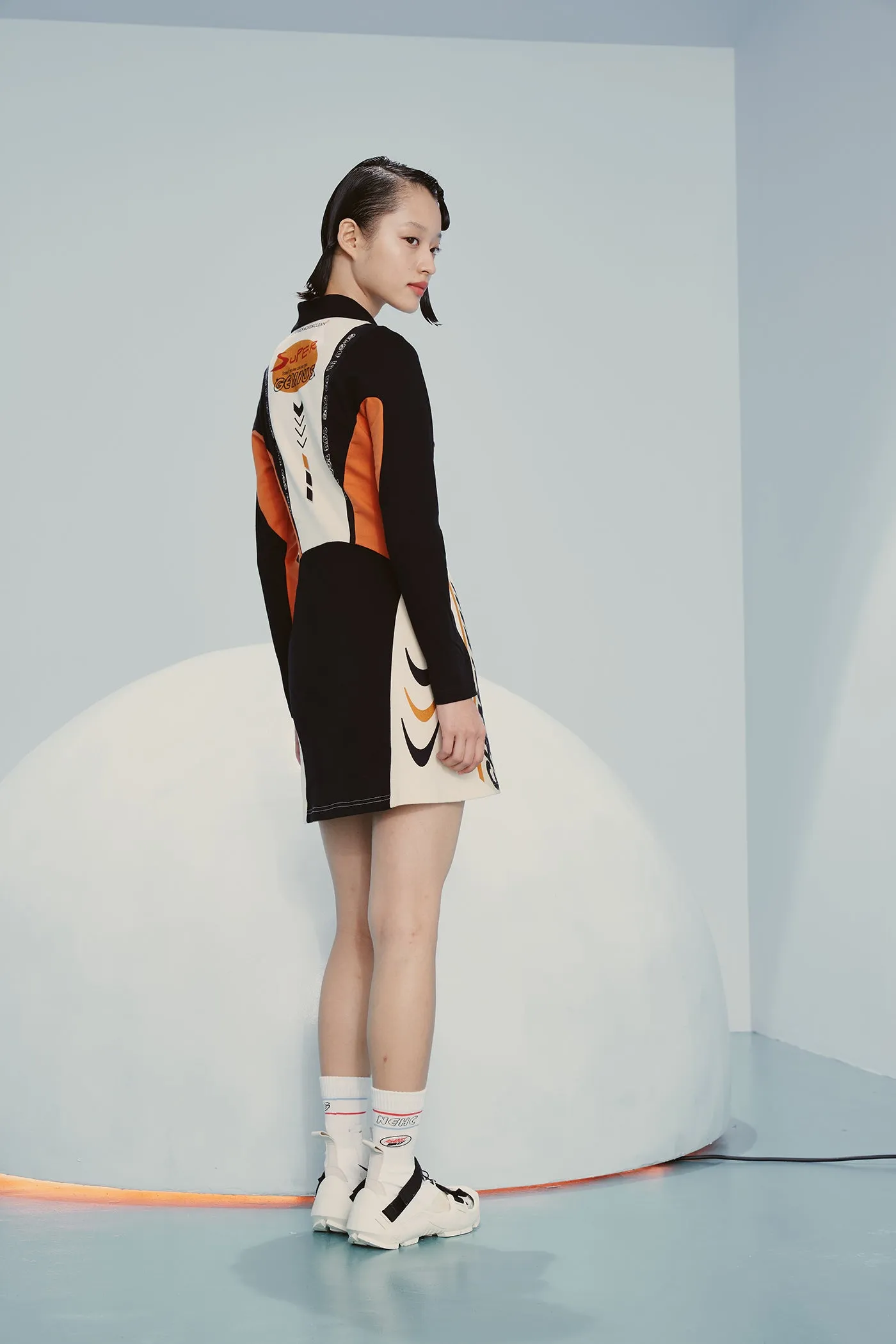 WXC | Contrast Zip Polo Dress